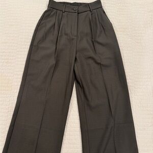 Elegant gray Wide-Leg Trousers